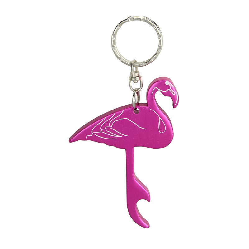 SWATOM Pink Flamingo 6PCS Bottle Opener Keychain Beer Openers Tool Key Chain Ring Accessories - Image 2